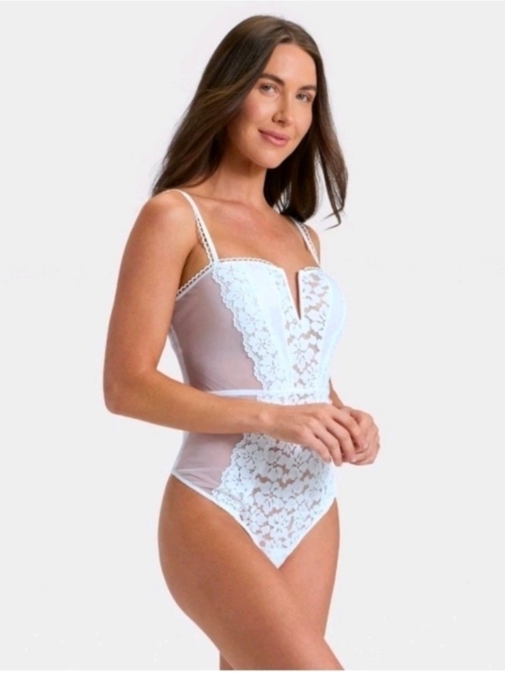 White lace Tedy bodysuit by Auden